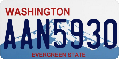 WA license plate AAN5930