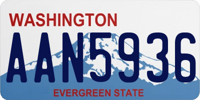 WA license plate AAN5936