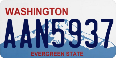 WA license plate AAN5937