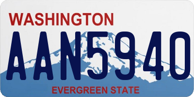WA license plate AAN5940