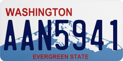 WA license plate AAN5941