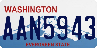 WA license plate AAN5943
