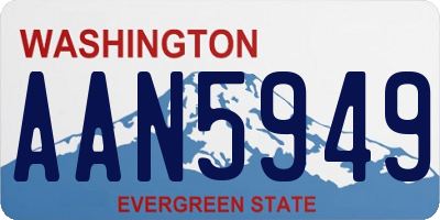 WA license plate AAN5949