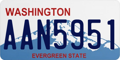 WA license plate AAN5951