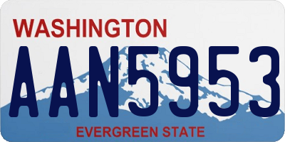 WA license plate AAN5953
