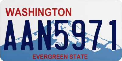 WA license plate AAN5971