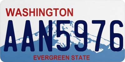 WA license plate AAN5976