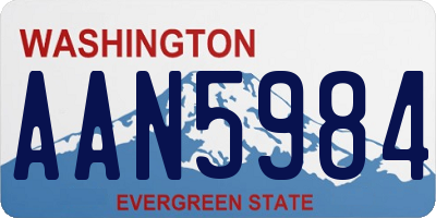 WA license plate AAN5984