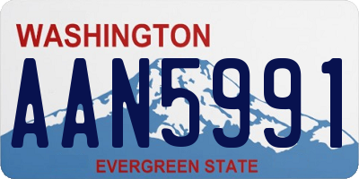 WA license plate AAN5991