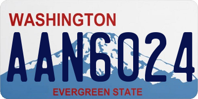 WA license plate AAN6024