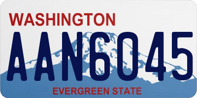 WA license plate AAN6045