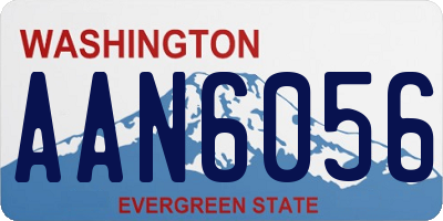 WA license plate AAN6056