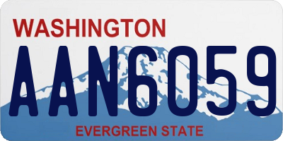 WA license plate AAN6059