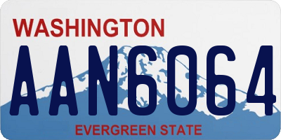 WA license plate AAN6064