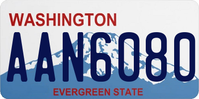 WA license plate AAN6080