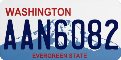 WA license plate AAN6082