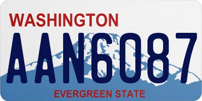 WA license plate AAN6087