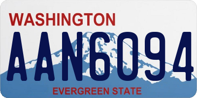 WA license plate AAN6094