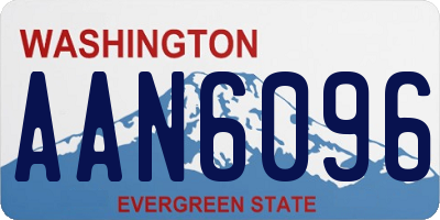 WA license plate AAN6096