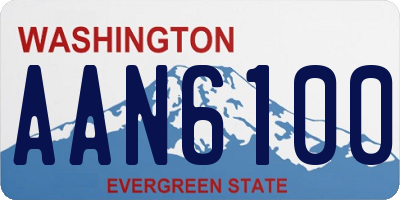 WA license plate AAN6100