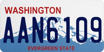 WA license plate AAN6109