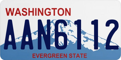 WA license plate AAN6112