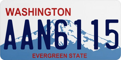 WA license plate AAN6115