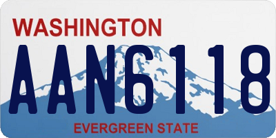 WA license plate AAN6118