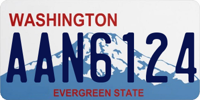 WA license plate AAN6124