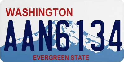 WA license plate AAN6134