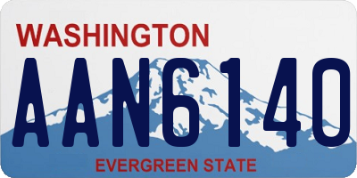 WA license plate AAN6140