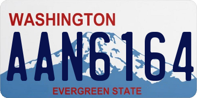 WA license plate AAN6164