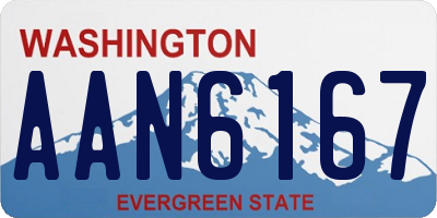 WA license plate AAN6167