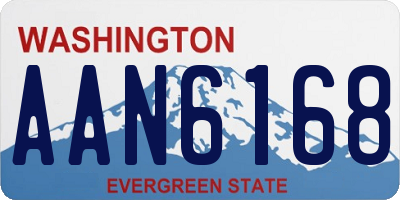 WA license plate AAN6168