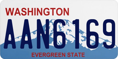 WA license plate AAN6169