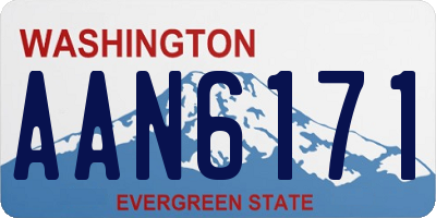 WA license plate AAN6171