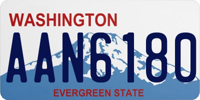 WA license plate AAN6180