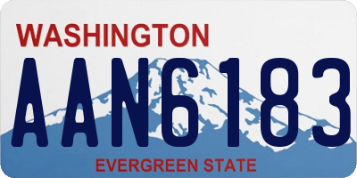 WA license plate AAN6183