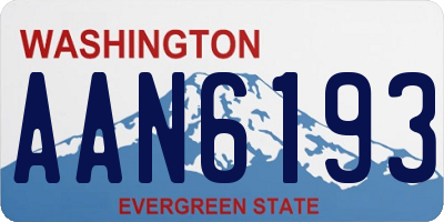 WA license plate AAN6193