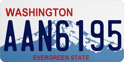 WA license plate AAN6195