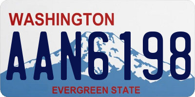 WA license plate AAN6198