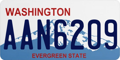 WA license plate AAN6209