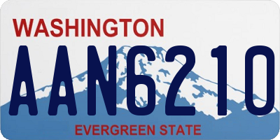 WA license plate AAN6210