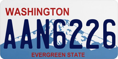 WA license plate AAN6226