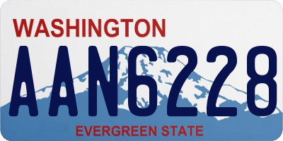 WA license plate AAN6228