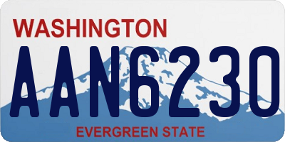 WA license plate AAN6230