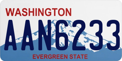 WA license plate AAN6233