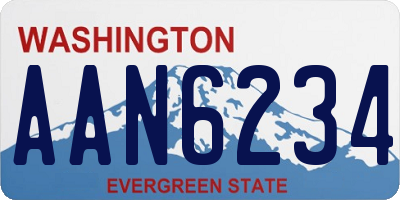 WA license plate AAN6234