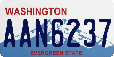 WA license plate AAN6237
