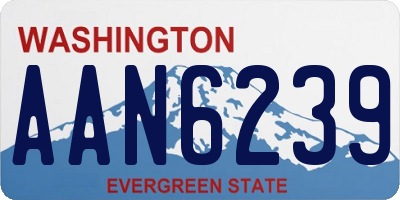 WA license plate AAN6239